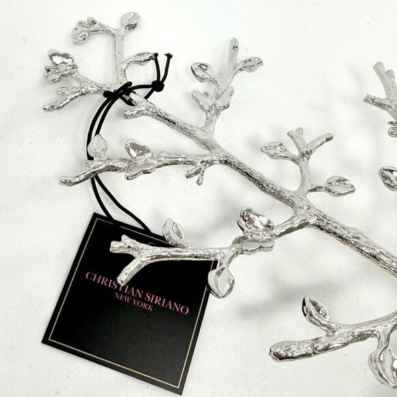 Christian Siriano NY Silver Tone Tray and Tree Jewelry Organizer Stand NEW - Picture 9 of 12